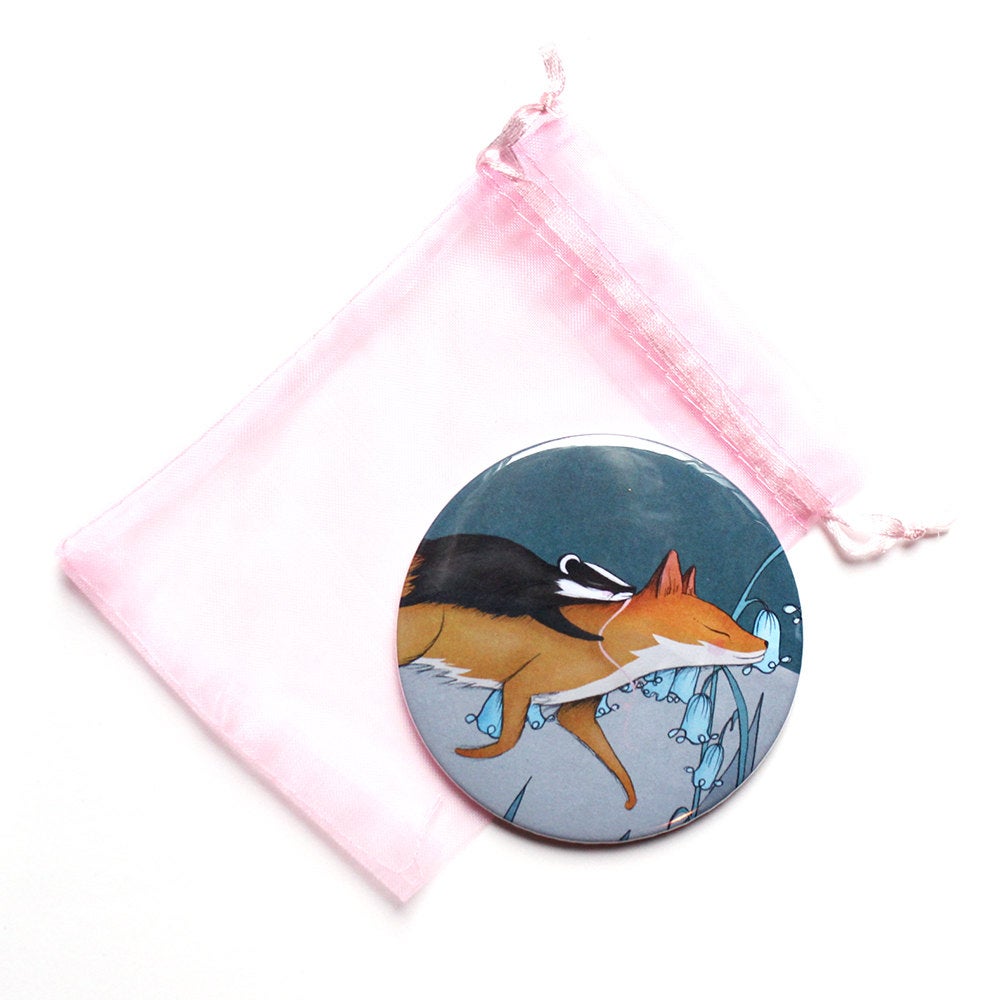 Fox Badger Pocket Mirror