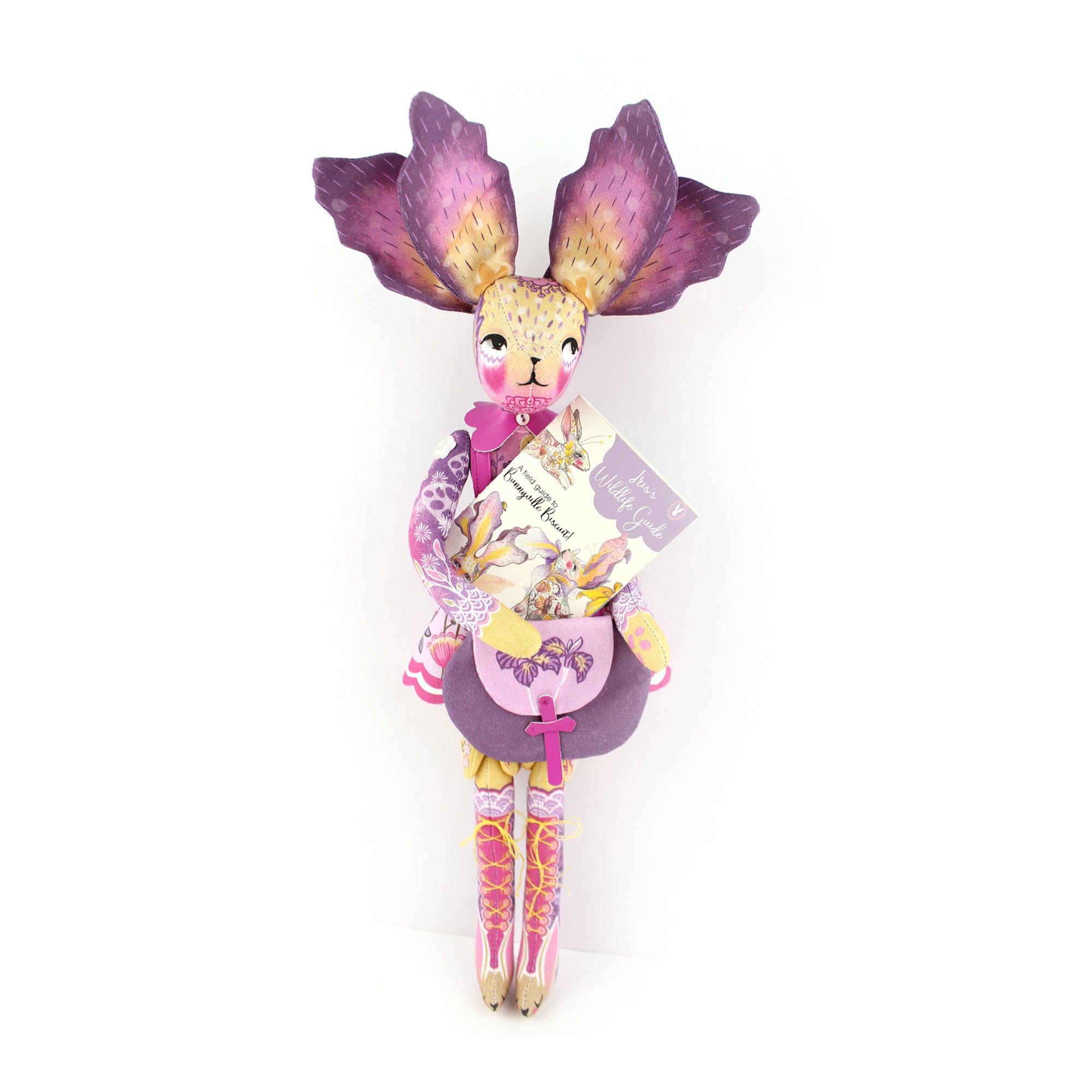 Iris the Flower Bunny with 12 page Handmade Illustrated Mini Book