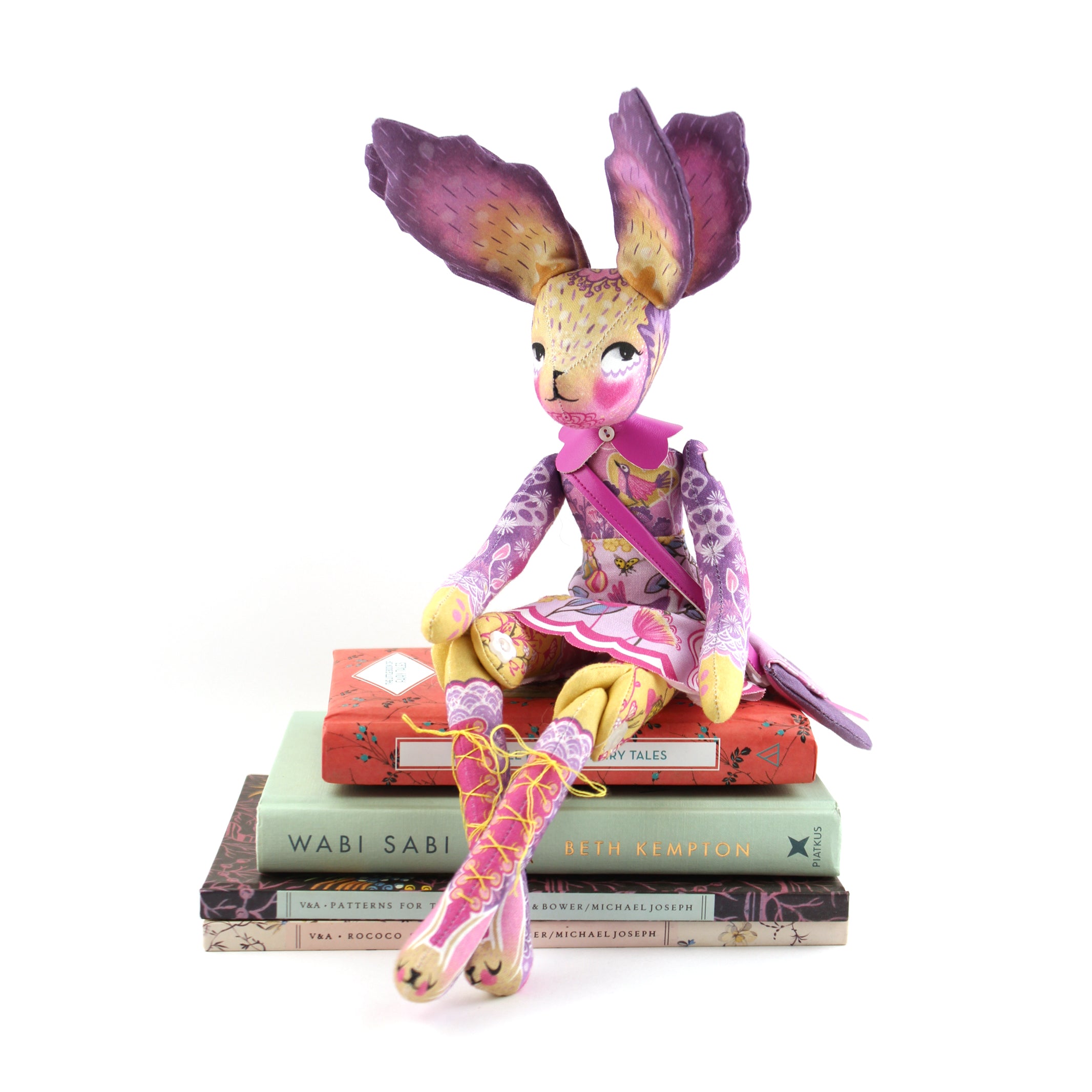 DIY Kit - Iris the Flower Bunny with 12 page Handmade Illustrated Mini Book - FREE UK SHIPPING