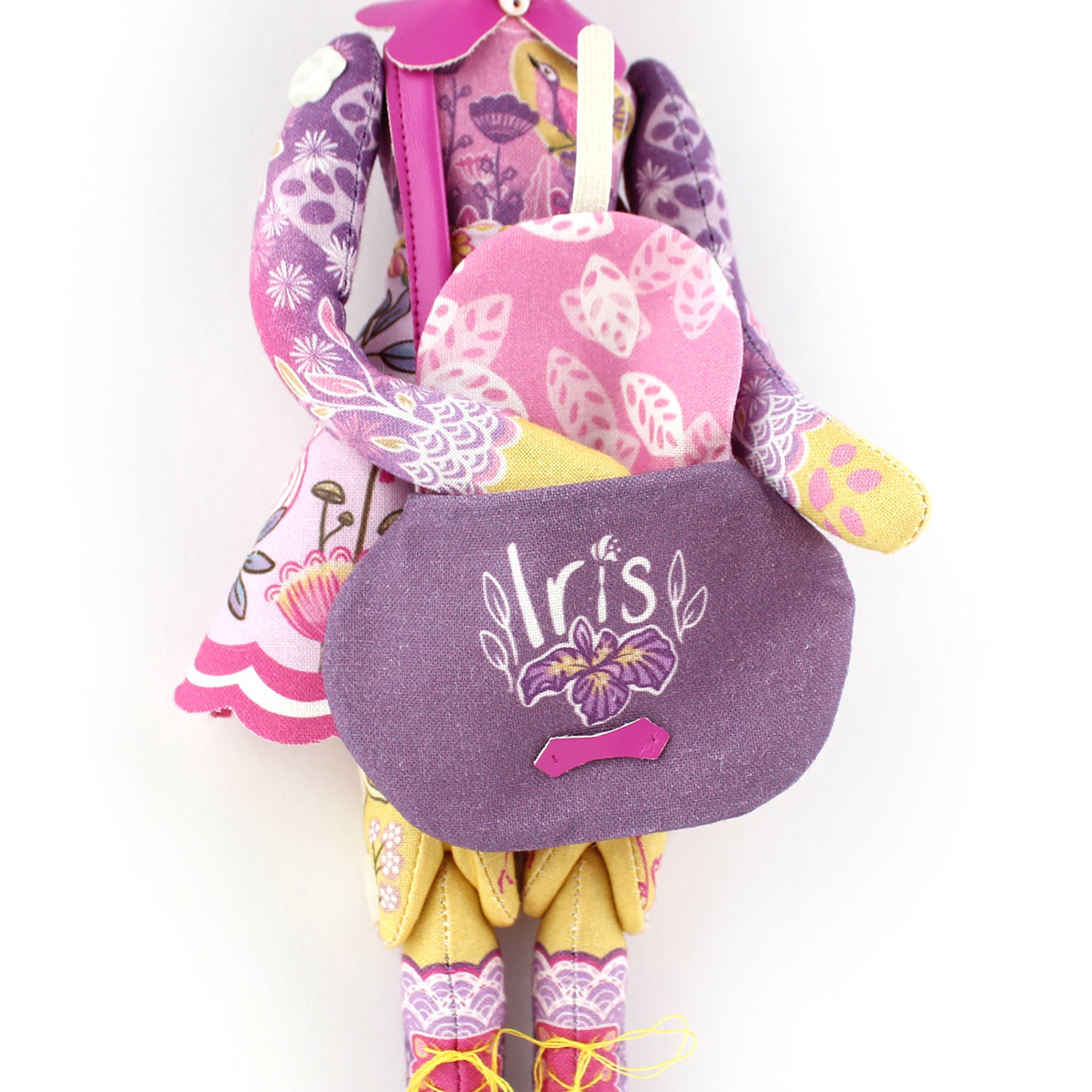 DIY Kit - Iris the Flower Bunny with 12 page Handmade Illustrated Mini Book - FREE UK SHIPPING