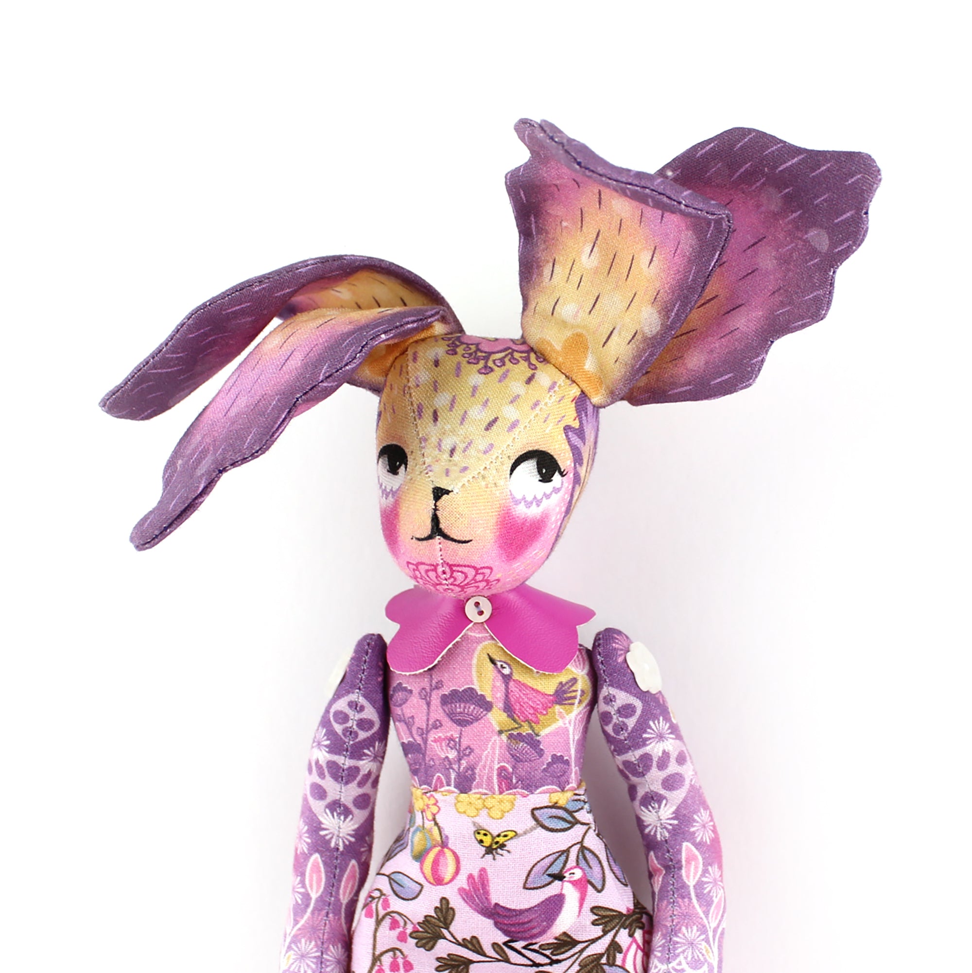 Iris the Flower Bunny with 12 page Handmade Illustrated Mini Book