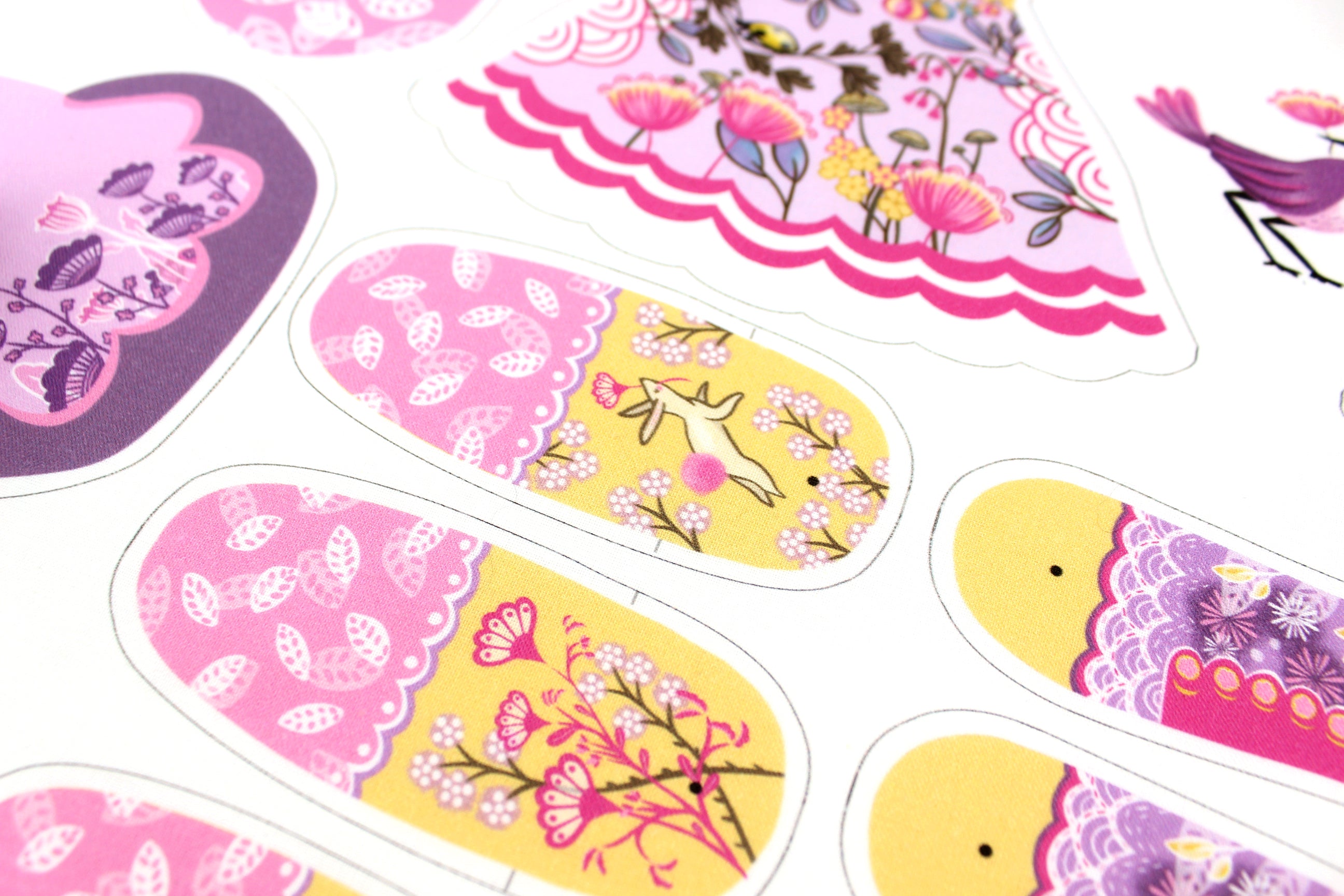 DIY Kit - Iris the Flower Bunny with 12 page Handmade Illustrated Mini Book - FREE UK SHIPPING