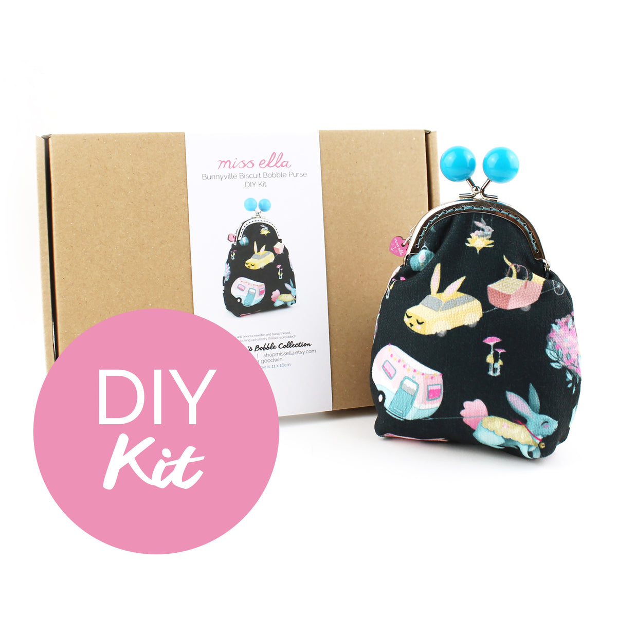 DIY KIT - Bunnyville Biscuit Bobble Purse