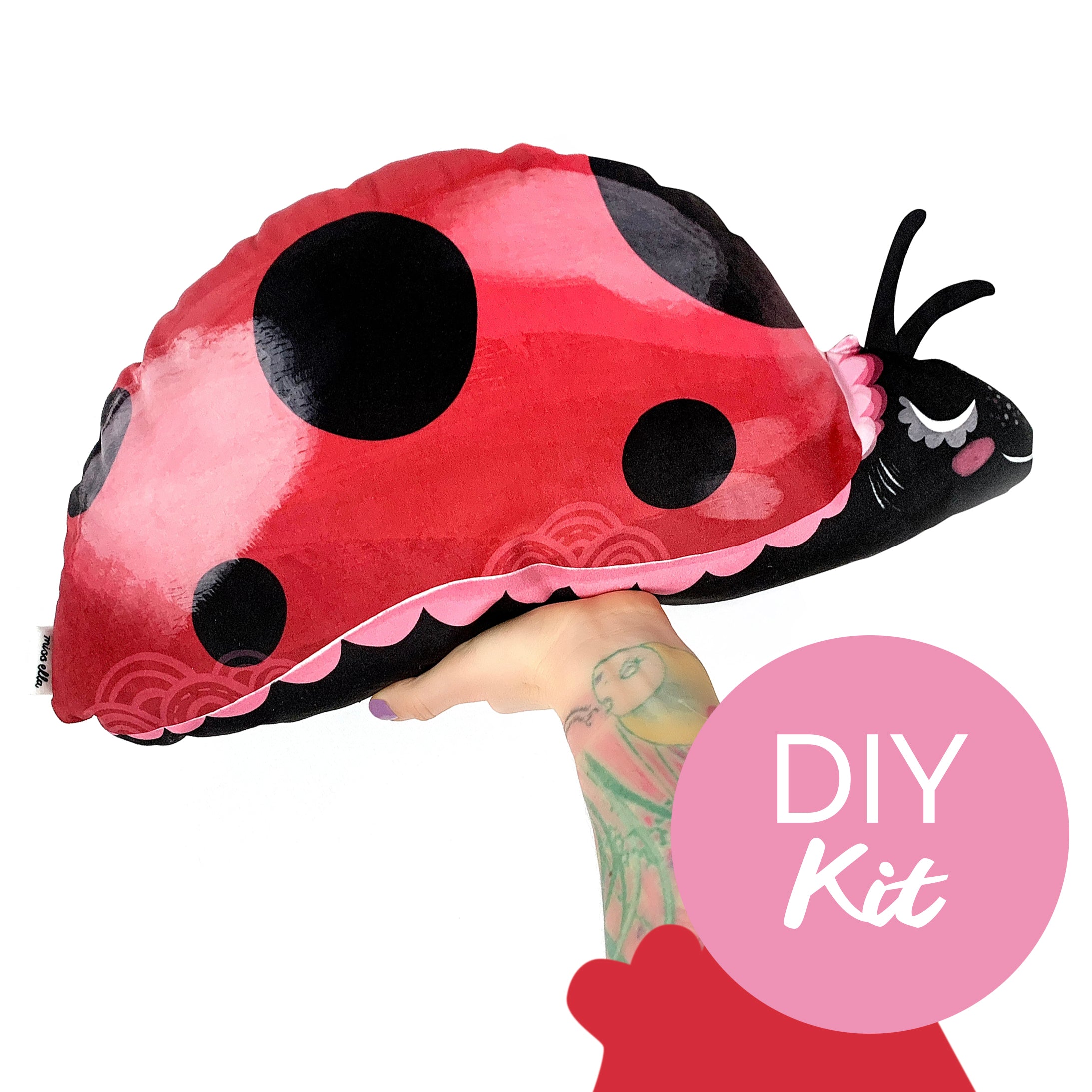 DIY sewing KIT -  Ladybird Cushion