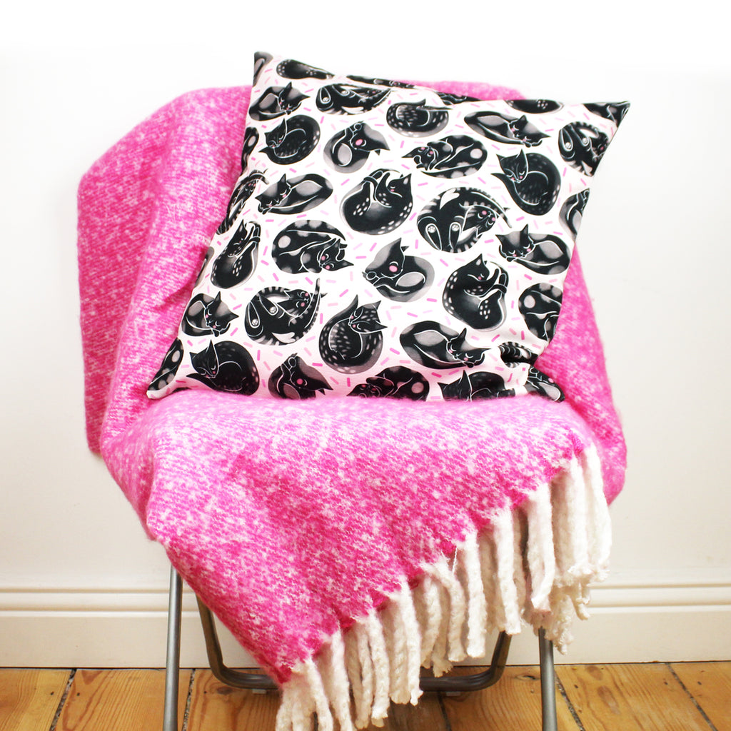 Curled Up Cat Cushions to keep you cosy in Bunnyville this winter!