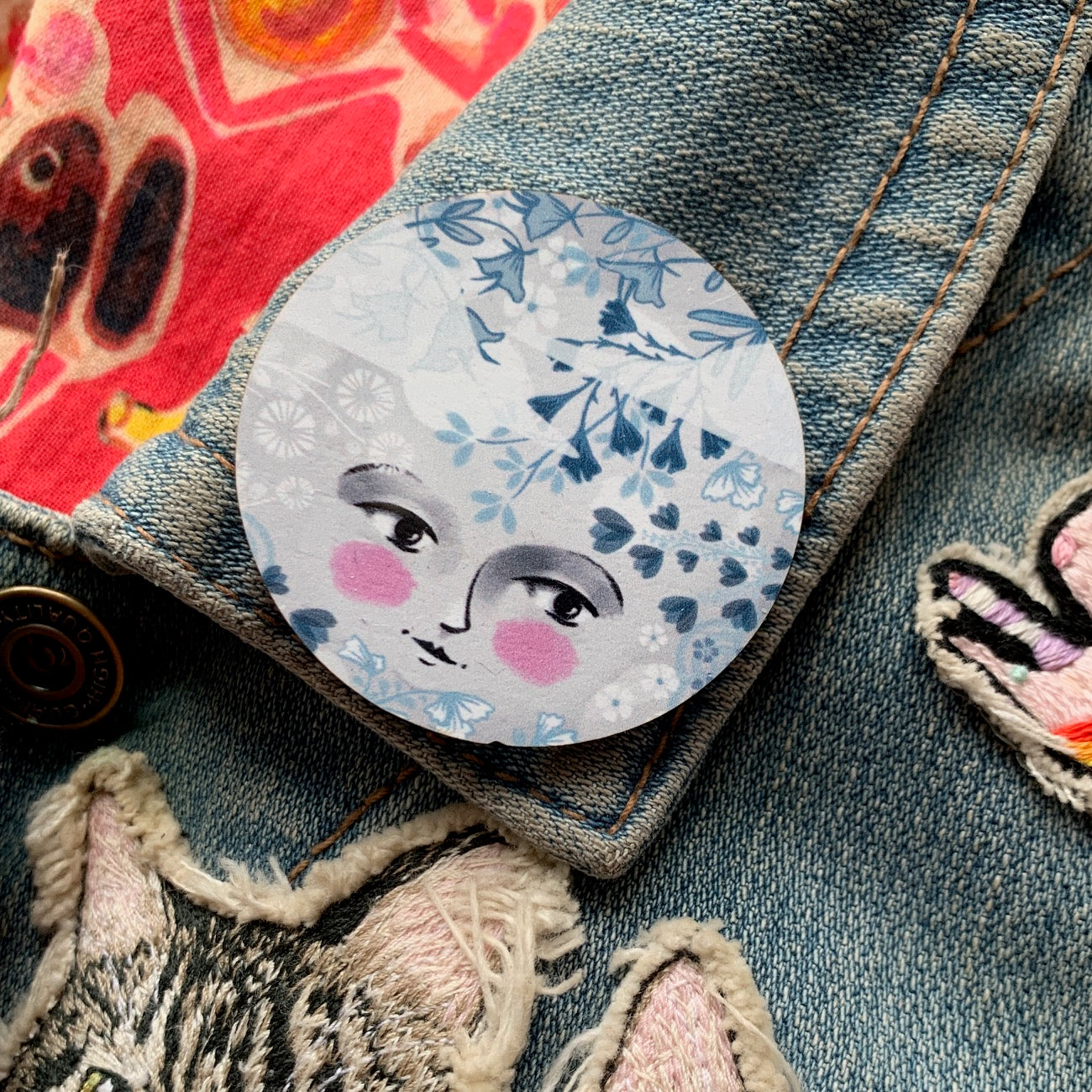 Moon Girl Brooch - SLIGHT SECOND