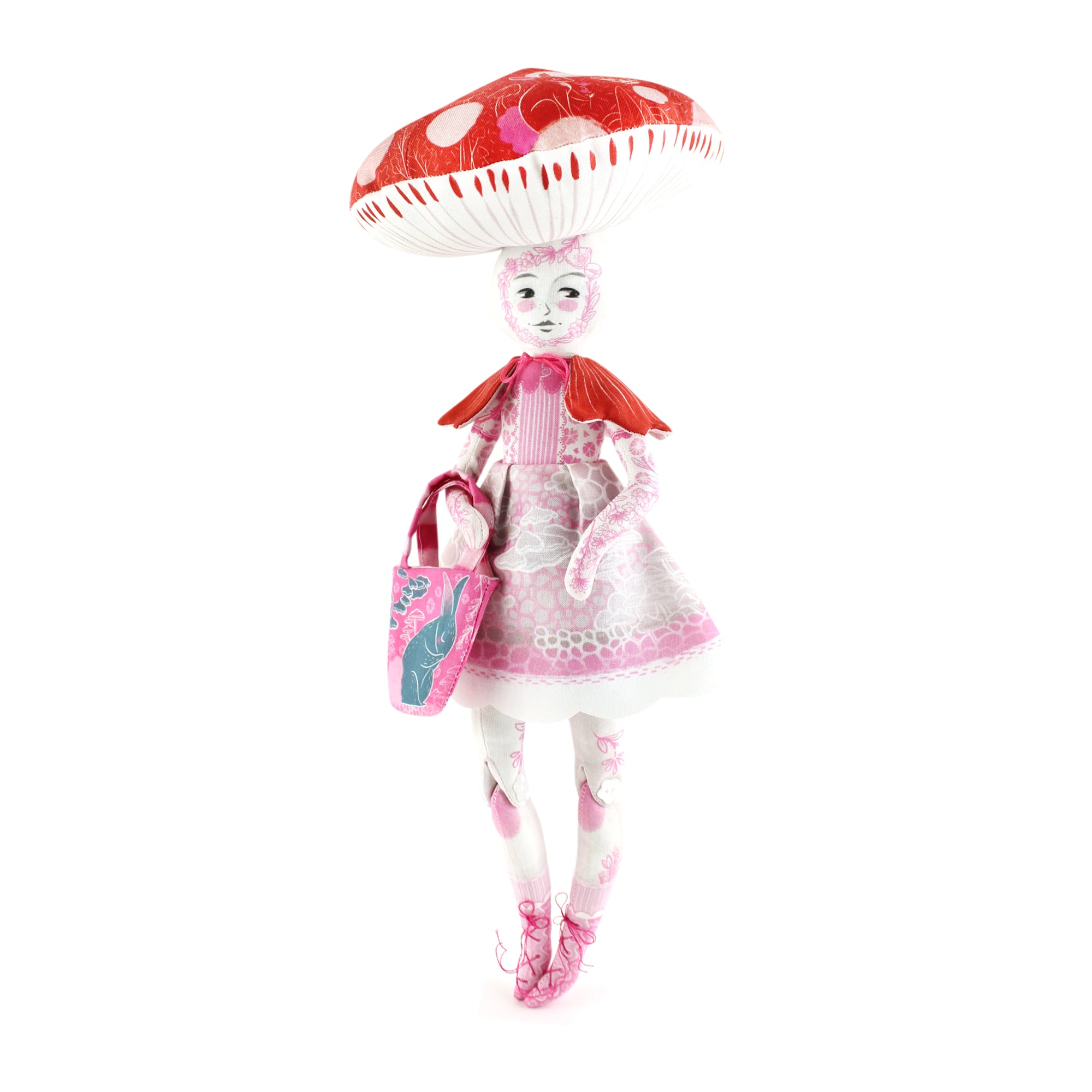 Patience the Mushroom Girl with 20 zen cards of hope - Collectors Doll