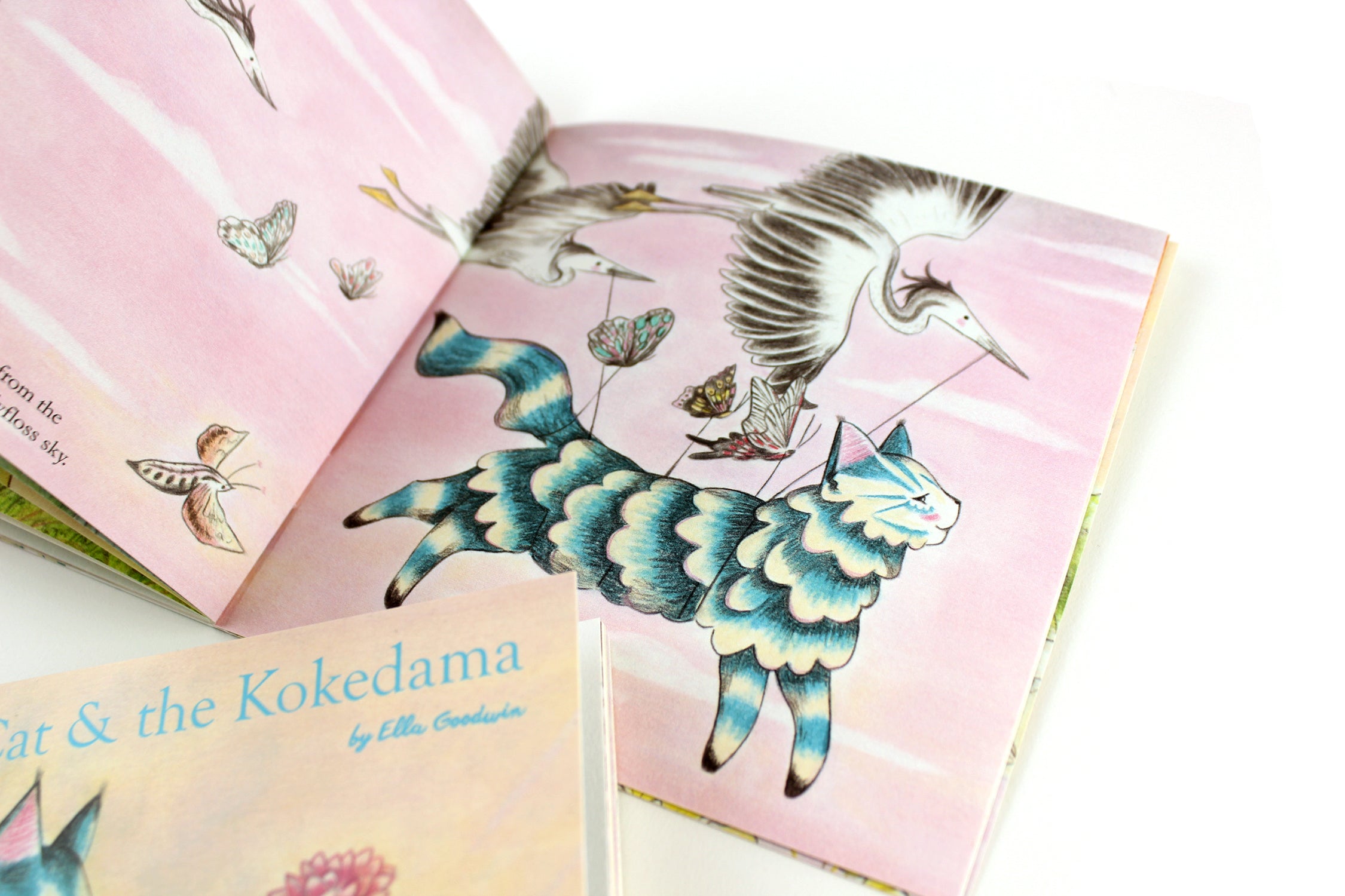 The Cat and the Kokedama - small illustrated picture book (15cm x 15cm)