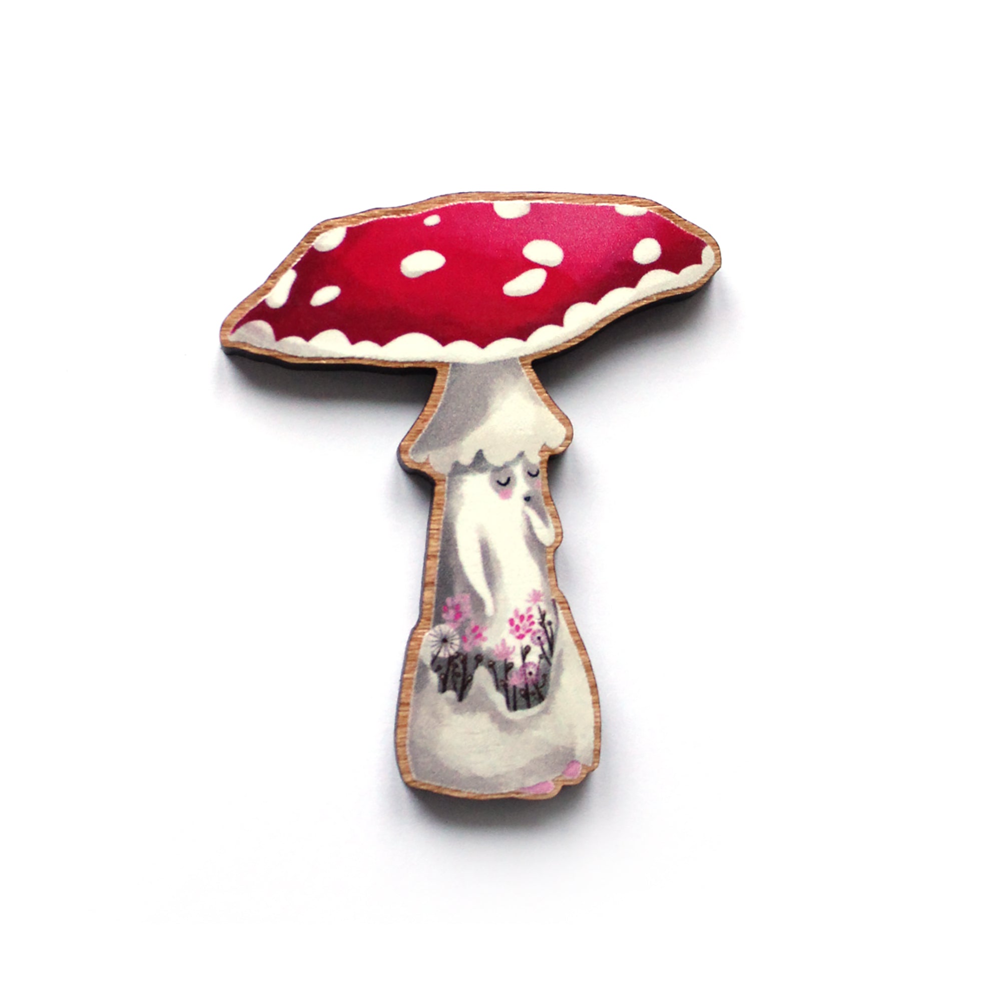 Mushroom Girl Brooch
