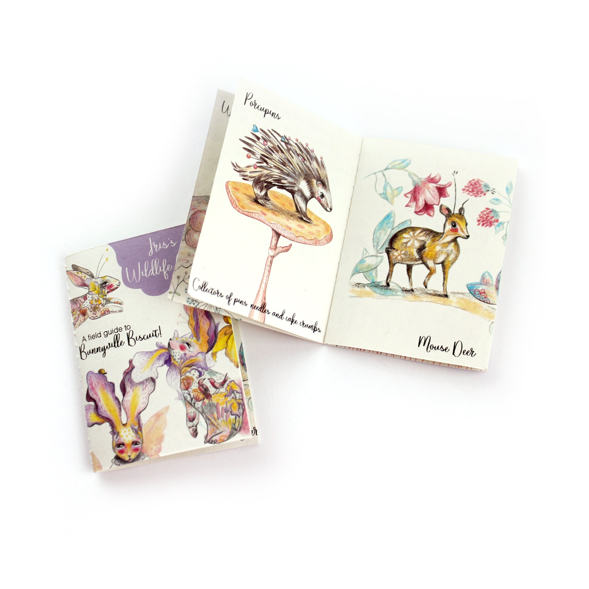 DIY Kit - Iris the Flower Bunny with 12 page Handmade Illustrated Mini Book - FREE UK SHIPPING