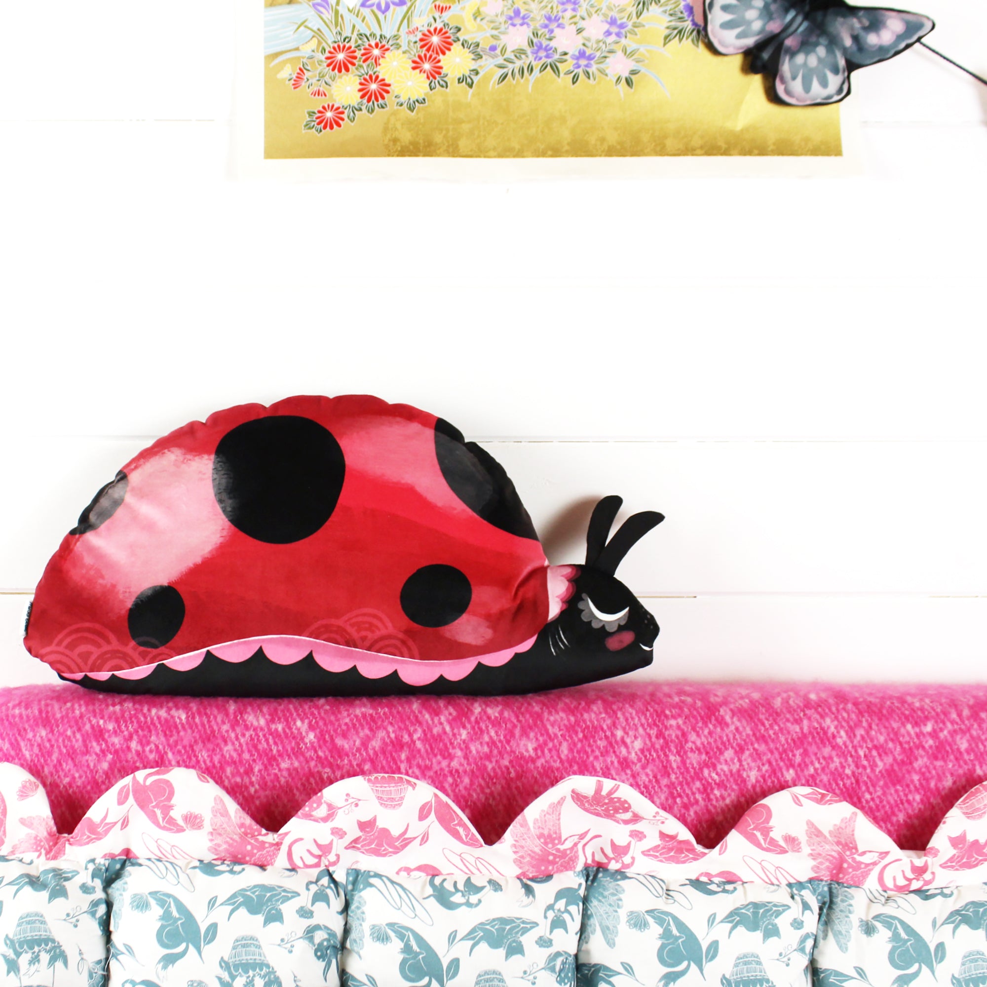 DIY sewing KIT -  Ladybird Cushion