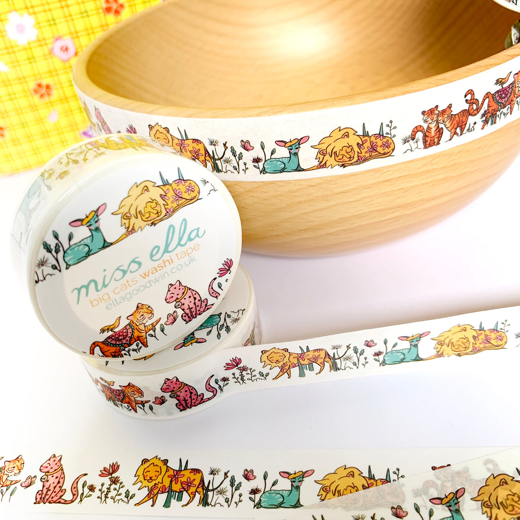 Big Cats Washi Tape