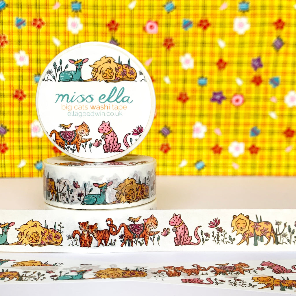 Big Cats Washi Tape