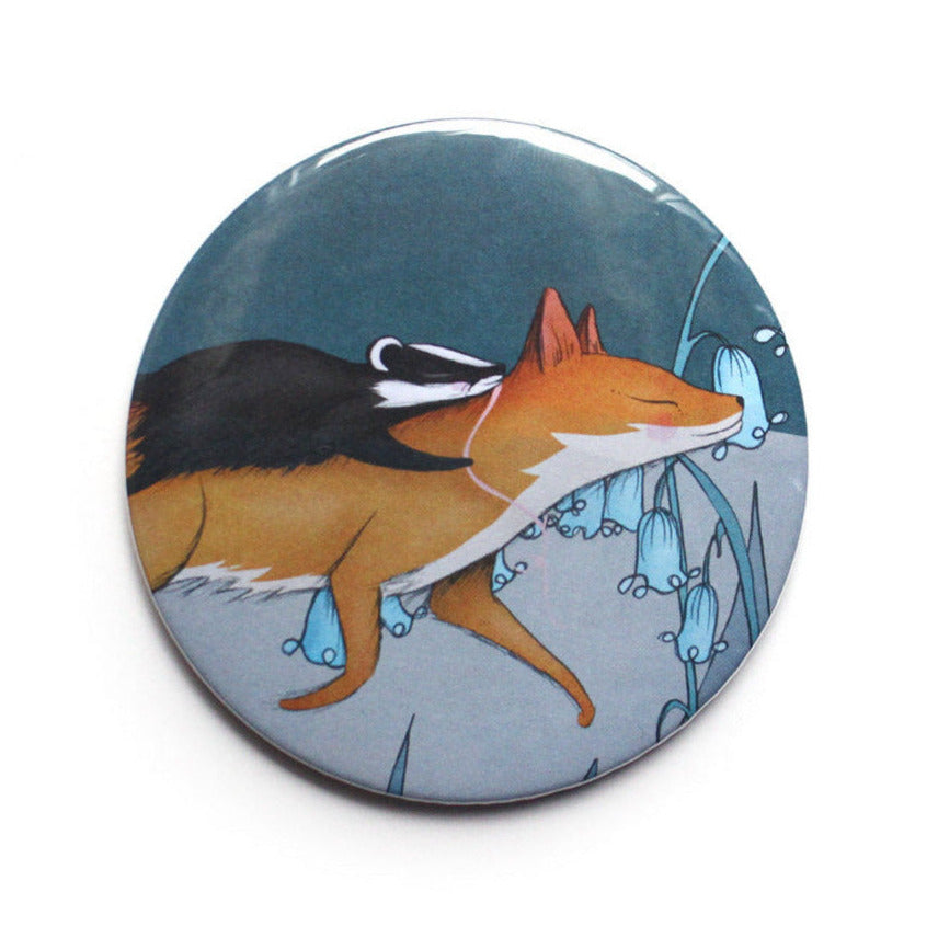 Fox Badger Pocket Mirror