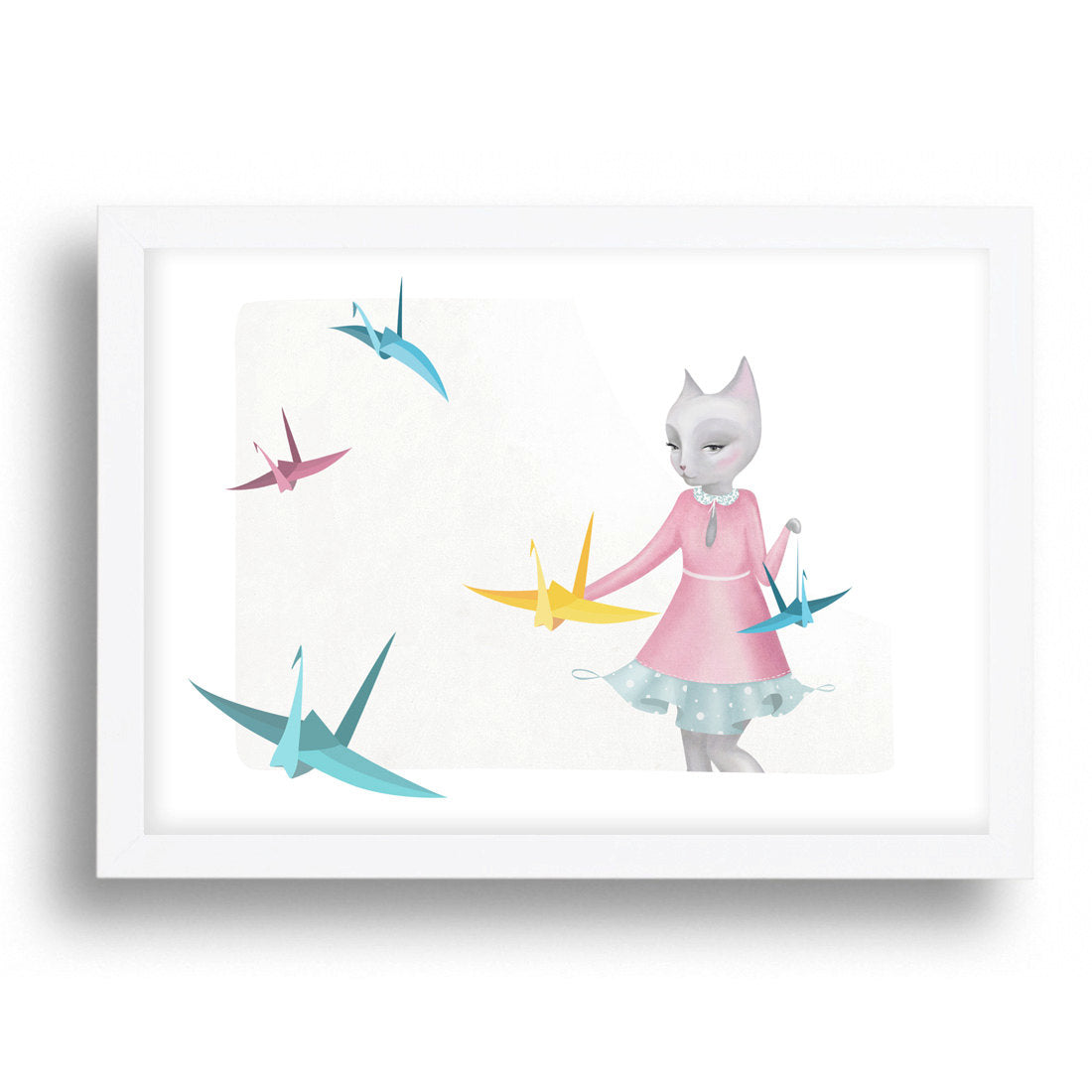 Origami Kitten Print