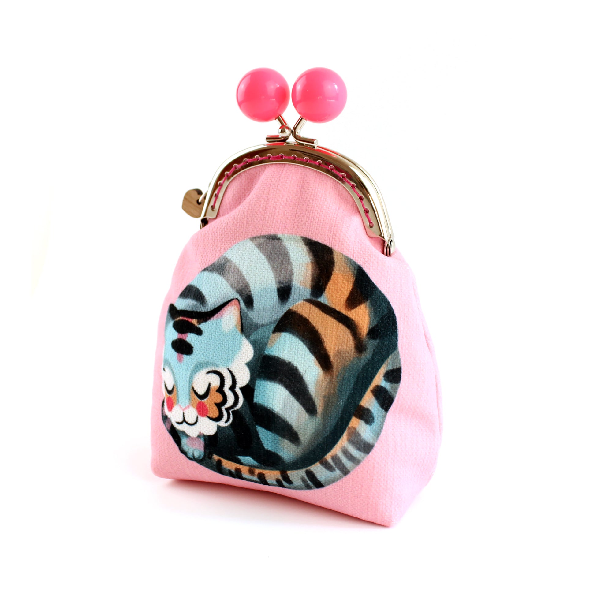 Pink Meditating Tiger Bobble Purse